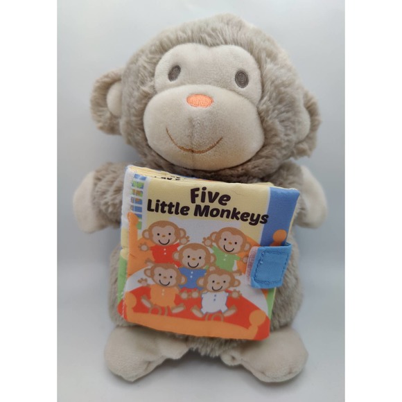 Five Little Monkeys Stuffed Puppet with Soft Story Book - Picture 1 of 6